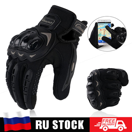Motorcycle Glove Moto PVC Touch Screen Breathable Powered Motorbike Racing Riding Bicycle Protective Gloves Summer
